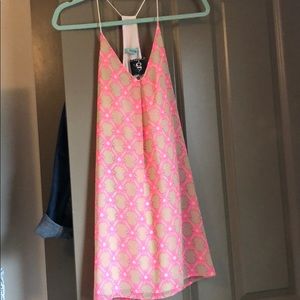 Karlie hot pink shift dress